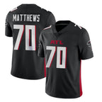 Johmsee A.Falcons #70 Jake Matthews Player Black Vapor Untouchable Limited Home Game Stitched Jerseys