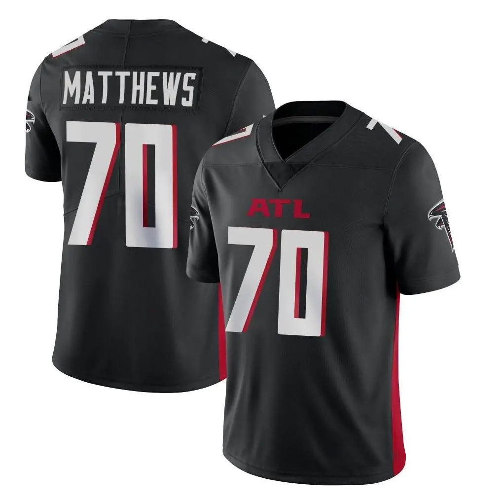 Johmsee A.Falcons #70 Jake Matthews Player Black Vapor Untouchable Limited Home Game Stitched Jerseys