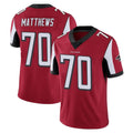 Johmsee A.Falcons #70 Jake Matthews Player Red Color Vapor Untouchable Limited Home Game Stitched Jerseys