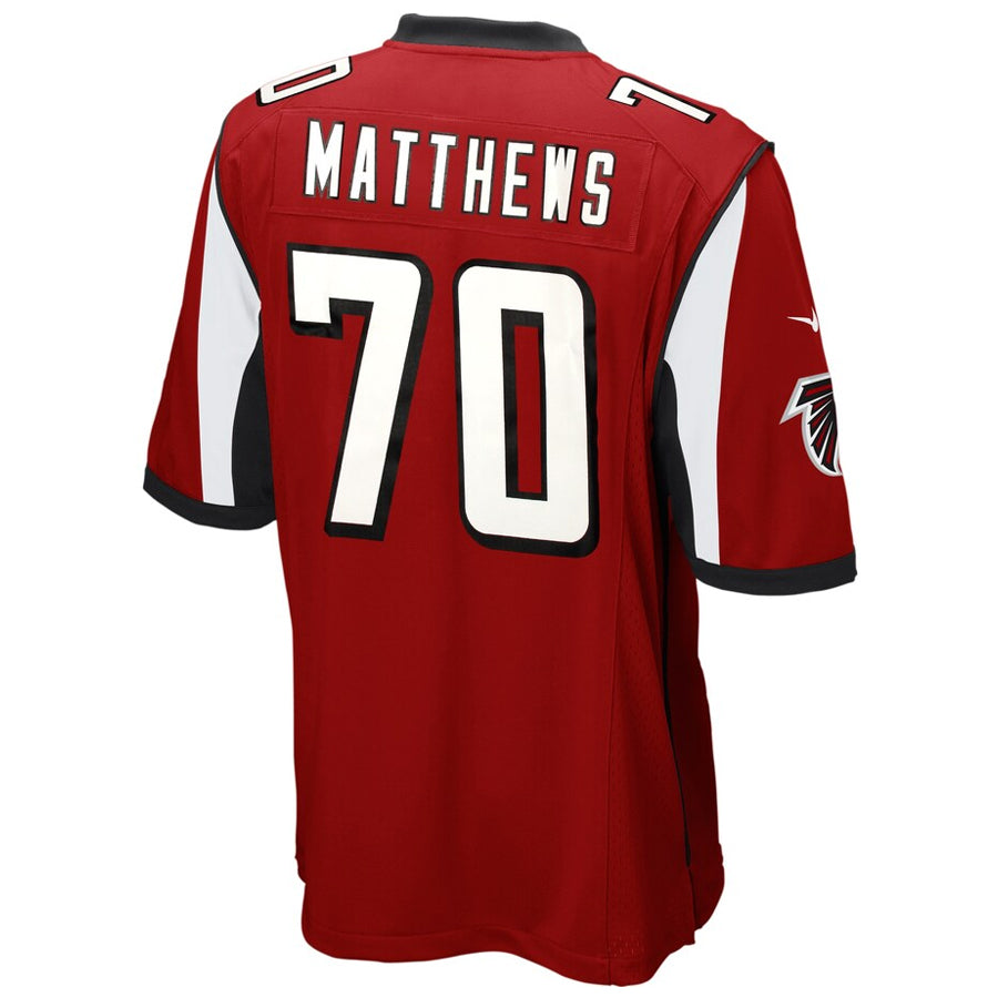Johmsee A.Falcons #70 Jake Matthews Player Red Game Stitched Jerseys