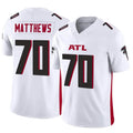 Johmsee A.Falcons #70 Jake Matthews Player White Vapor F.U.S.E. Limited Stitched Jerseys
