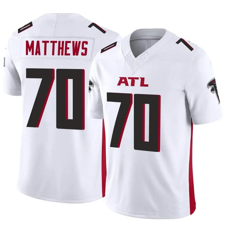 Johmsee A.Falcons #70 Jake Matthews Player White Vapor F.U.S.E. Limited Stitched Jerseys