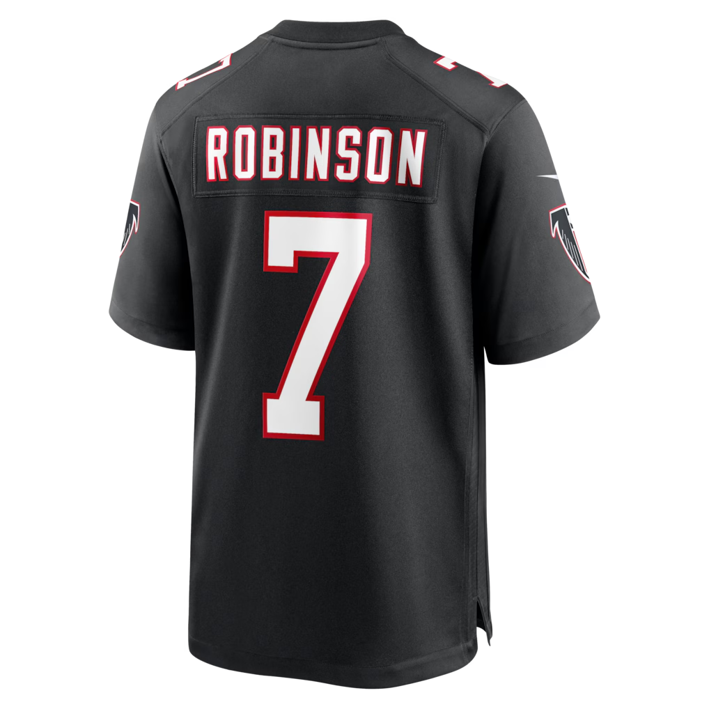 Johmsee A.Falcons #7 Bijan Robinson Black Throwback Game Stitched Jerseys