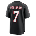 Johmsee A.Falcons #7 Bijan Robinson Black Throwback Game Stitched Jerseys