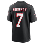 Johmsee A.Falcons #7 Bijan Robinson Black Throwback Game Stitched Jerseys