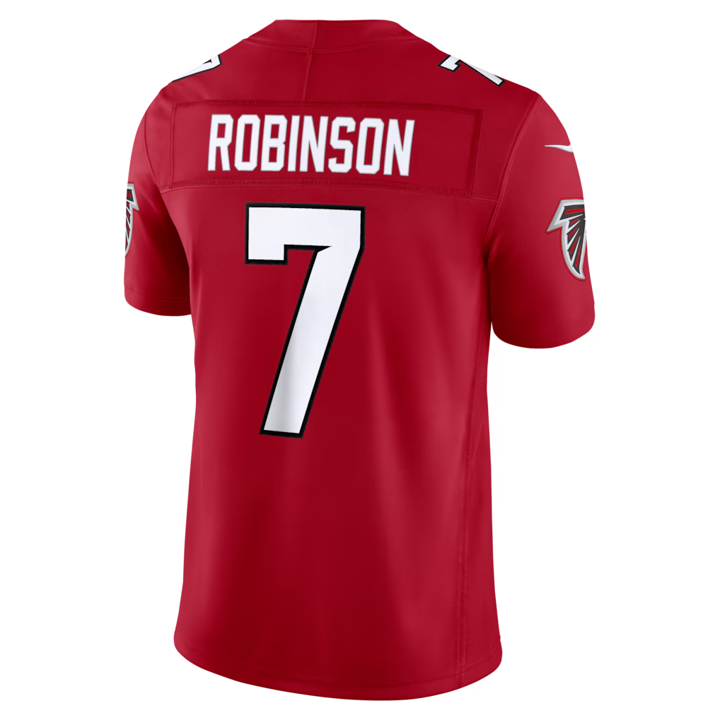 Johmsee A.Falcons #7 Bijan Robinson Red Team Vapor F.U.S.E. Stitched Limited Jerseys