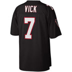 Johmsee A.Falcons #7 Michael Vick Mitchell & Ness Black Legacy Replica Stitched Jerseys