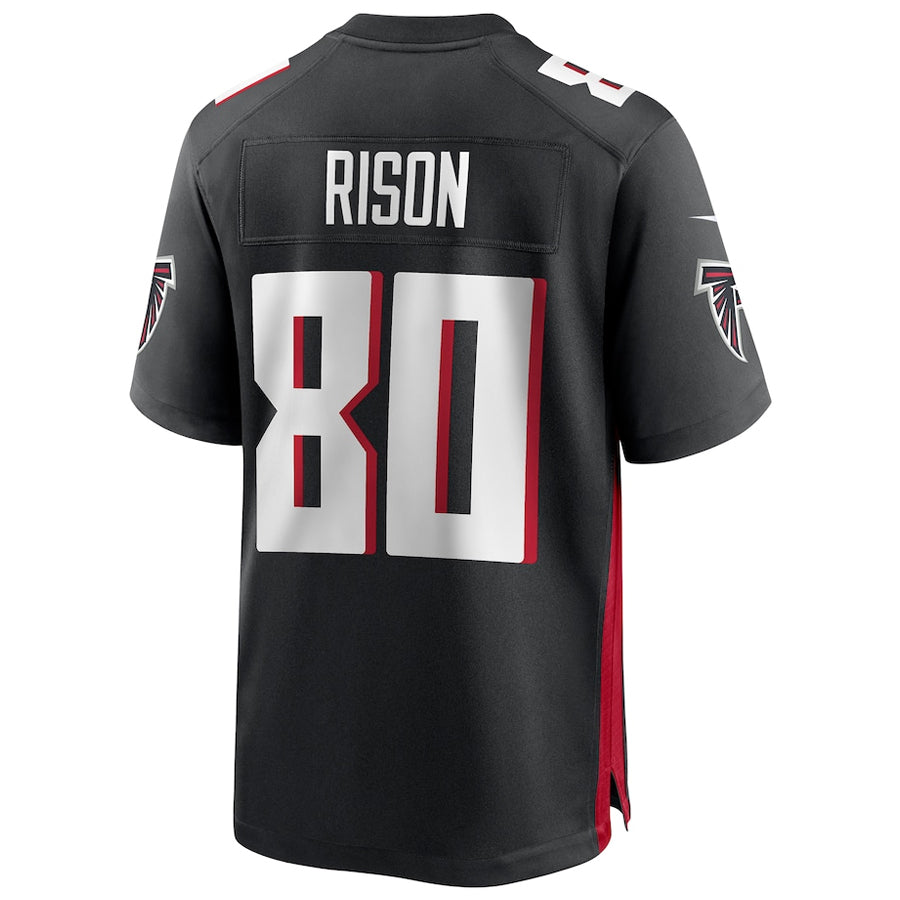 Johmsee A.Falcons #80 Andre Rison Player Black Home Game Stitched Jerseys
