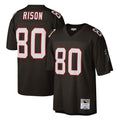 Johmsee A.Falcons #80 Andre Rison Player Mitchell & Ness Black 1992 Legacy Stitched Jerseys