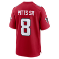 Johmsee A.Falcons #8 Kyle Pitts Sr. Red Game Stadium Jerseys