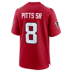Johmsee A.Falcons #8 Kyle Pitts Sr. Red Game Stadium Jerseys