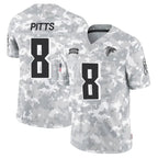 Johmsee A.Falcons #8 Kyle Pitts Player Arctic Camo Salute to Service Limited Stitched Jerseys