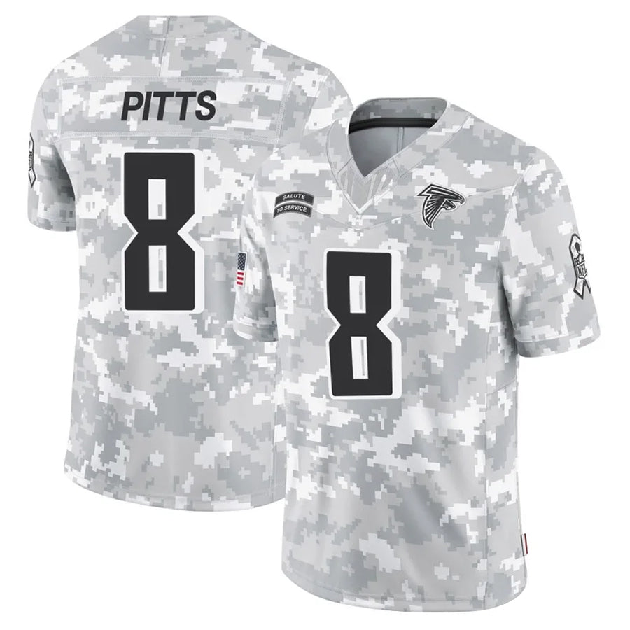 Johmsee A.Falcons #8 Kyle Pitts Player Arctic Camo Salute to Service Limited Stitched Jerseys