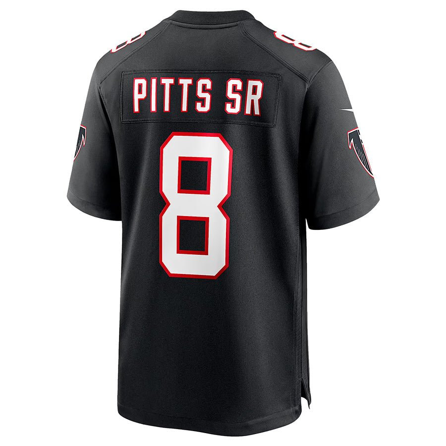 Johmsee A.Falcons #8 Kyle Pitts Sr. Player Black Alternate Game Stitched Jerseys