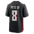 Johmsee A.Falcons #8 Kyle Pitts Sr. Player Black Home Game Stitched Jerseys