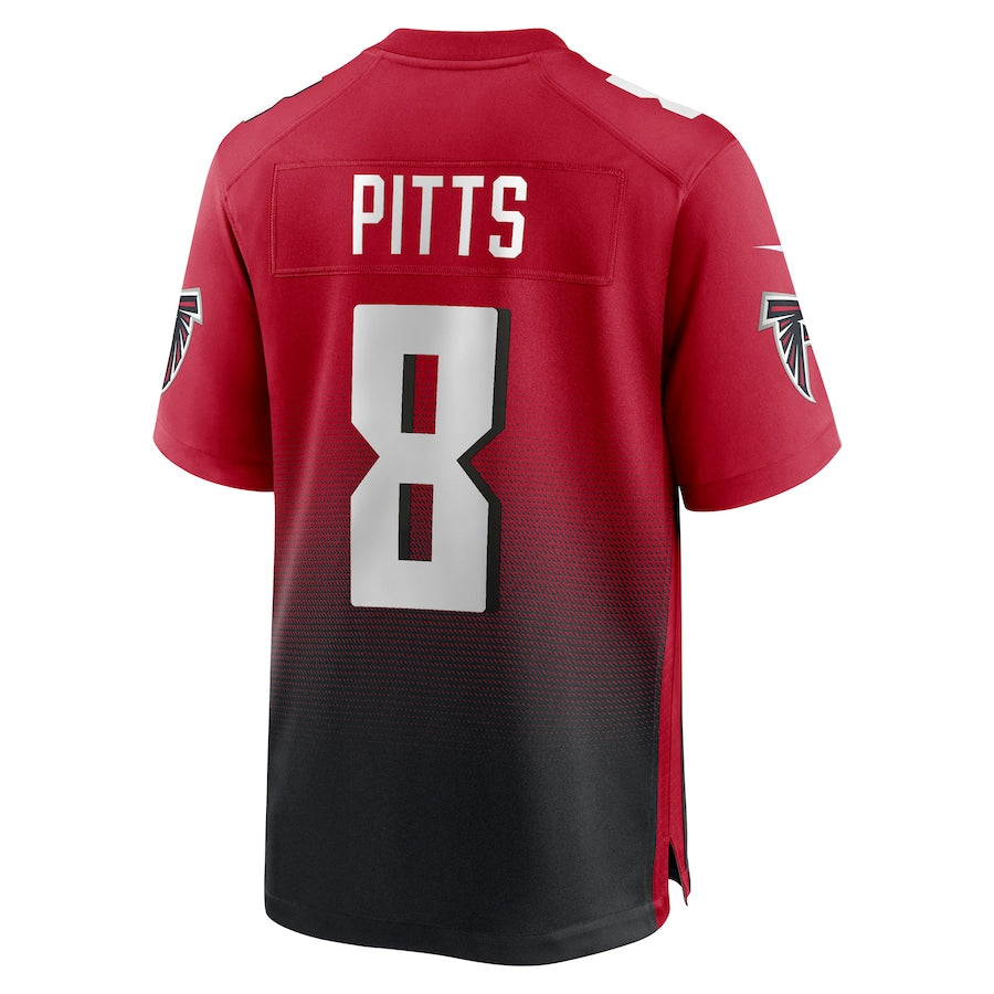 Johmsee A.Falcons #8 Kyle Pitts Sr. Player Red Home Game Stitched Jerseys