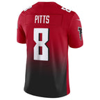 Johmsee A.Falcons #8 Kyle Pitts Sr. Player Red Vapor F.U.S.E. Limited Stitched Jerseys