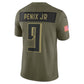 A.Falcons #9 Michael Penix Jr. Olive 2025 Salute to Service Limited Jersey Stitched American Football Jerseys
