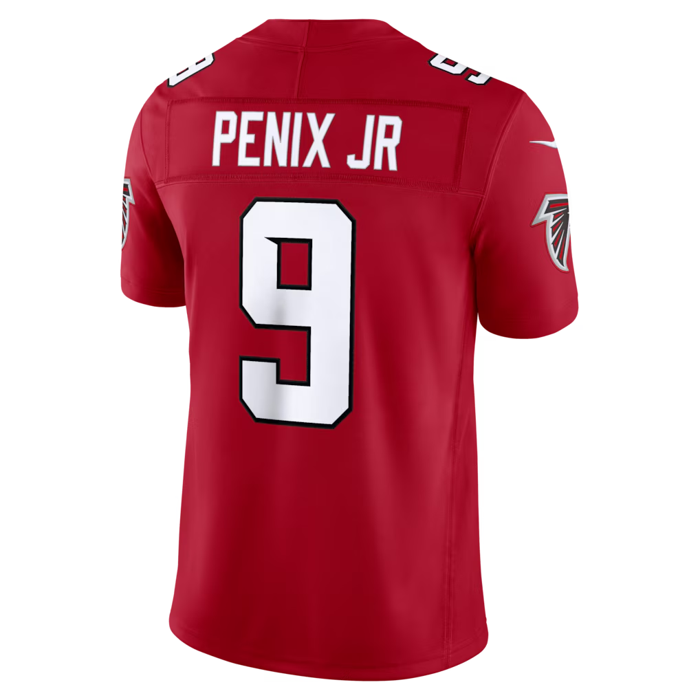 Johmsee A.Falcons #9 Michael Penix Jr. Red Team Vapor F.U.S.E. Limited Stitched Jerseys