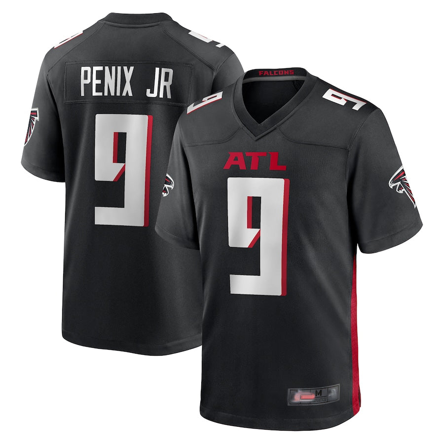 Johmsee A.Falcons #9 Michael Penix Jr. Player Black Home Game Stitched Jerseys