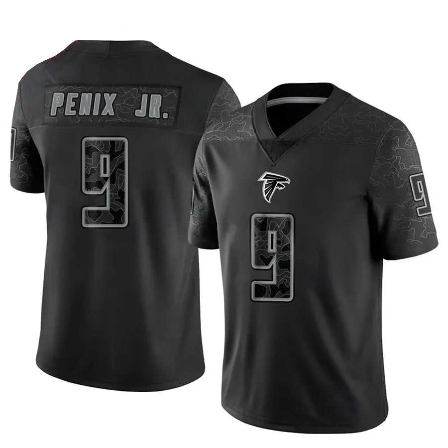 Johmsee A.Falcons #9 Michael Penix Jr. Player Black RFLCTV Limited Stitched Jerseys