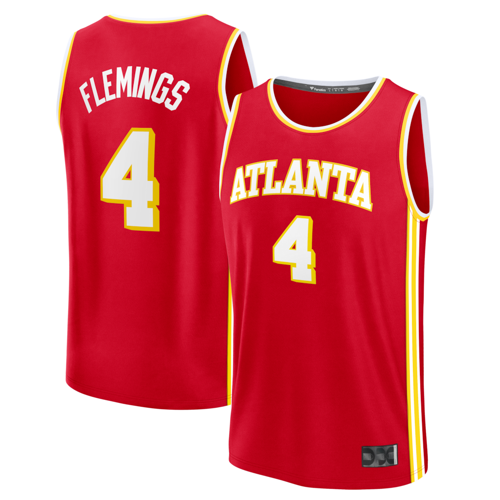 Johmsee A.Hawks #4 Kingston Flemings Red 2026 Draft First Round Pick Fast Break Jerseys - Icon Edition