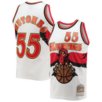 Johmsee A.Hawks #55 Dikembe Mutombo Mitchell & Ness White 199697 Hardwood Classics Swingman Jerseys