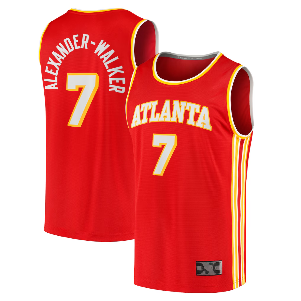 Johmsee A.Hawks #7 Nickeil Alexander-Walker Red Fast Break Replica Jerseys - Icon Edition