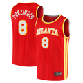 Johmsee A.Hawks #8 Kristaps Porzi??is Red Fast Break Replica Jerseys - Icon Edition