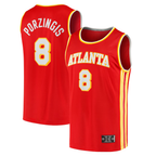 Johmsee A.Hawks #8 Kristaps Porzi??is Red Fast Break Replica Jerseys - Icon Edition