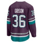 A.Ducks #36 John Gibson Fanatics 30th Anniversary Premier Breakaway Jersey - Purple Stitched American Hockey Jerseys