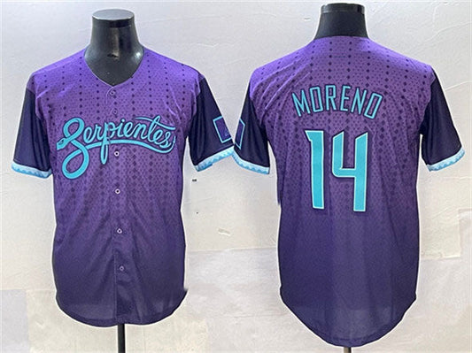 Arizona Diamondbacks #14 Gabriel Moreno Purple 2025 City Connect Limited Stitched Baseball Jersey