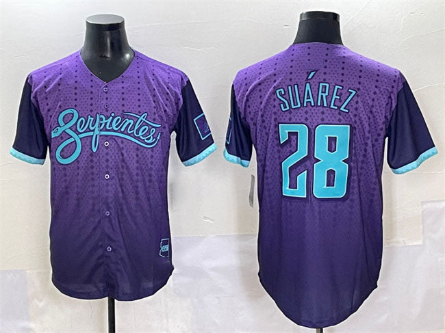 Arizona Diamondbacks #28 Eugenio Suárez Purple 2025 City Connect Limited Stitched Baseball Jersey