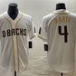 Arizona Diamondbacks #4 Ketel Marte White Gold Cool Base Stitched Baseball Jersey