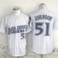 Arizona Diamondbacks #51 Randy Johnson White Throwback Cool Base Stitched Baseball Jersey