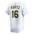 Johmsee Athletics #16 Nick Kurtz Player White Home Limited Stitched Jerseys