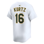 Johmsee Athletics #16 Nick Kurtz Player White Home Limited Stitched Jerseys