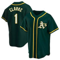 Johmsee Athletics #1 Denzel Clarke player Green Replica Alternate Stitched Jersey
