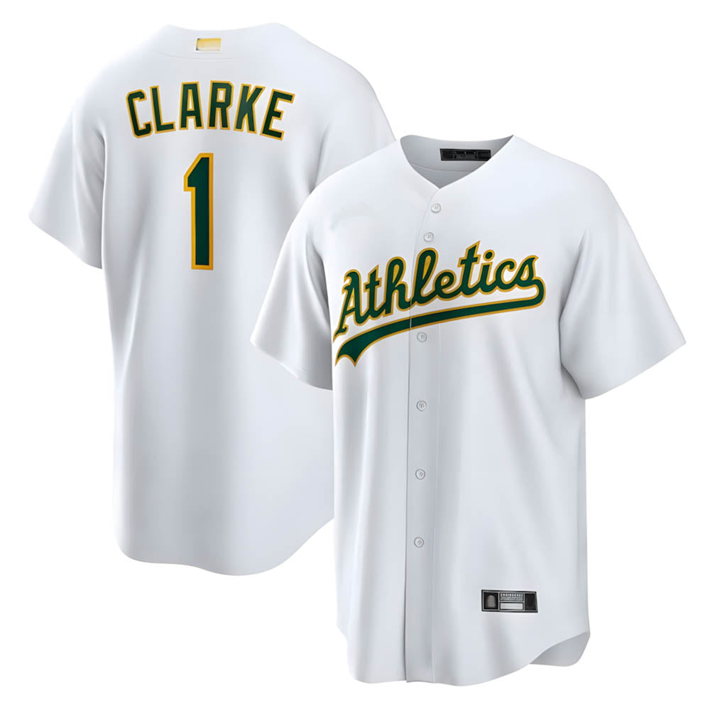 Johmsee Athletics #1 Denzel Clarke player White Home 2026 Official Stitched Jersey