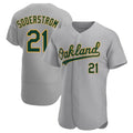 Johmsee Athletics #21 Tyler Soderstrom Player Gray Authentic Road Stitched Jersey