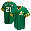 Johmsee Athletics #21 Tyler Soderstrom Player Green Replica Cooperstown Collection Stitched Jersey