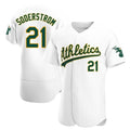 Johmsee Athletics #21 Tyler Soderstrom Player White Authentic Home Stitched Jersey
