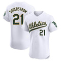 Johmsee Athletics #21 Tyler Soderstrom Player White Elite Home Stitched Jersey
