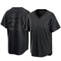 Johmsee Athletics #22 Jeff McNeil player Black Replica Pitch Fashion Stitched Jersey