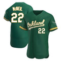 Johmsee Athletics #22 Jeff McNeil player Green Authentic Kelly Alternate Stitched Jersey