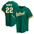 Johmsee Athletics #22 Jeff McNeil player Green Replica Kelly Alternate Stitched Jersey