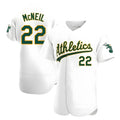 Johmsee Athletics #22 Jeff McNeil player White Authentic Home Stitched Jersey