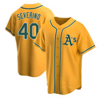 Johmsee Athletics #40 Luis Severino player Gold Replica Alternate Stitched Jersey