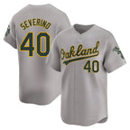 Johmsee Athletics #40 Luis Severino player Gray Limited Away Stitched Jersey
