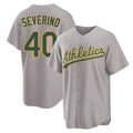 Johmsee Athletics #40 Luis Severino player Gray Replica Away Stitched Jersey